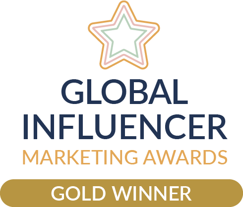 Gold winner at the Global Influencer Marketing Awards.